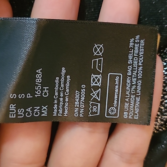 H&M divided dress♡size S ♡ black and silver with sparkles color - Picture 11 of 13